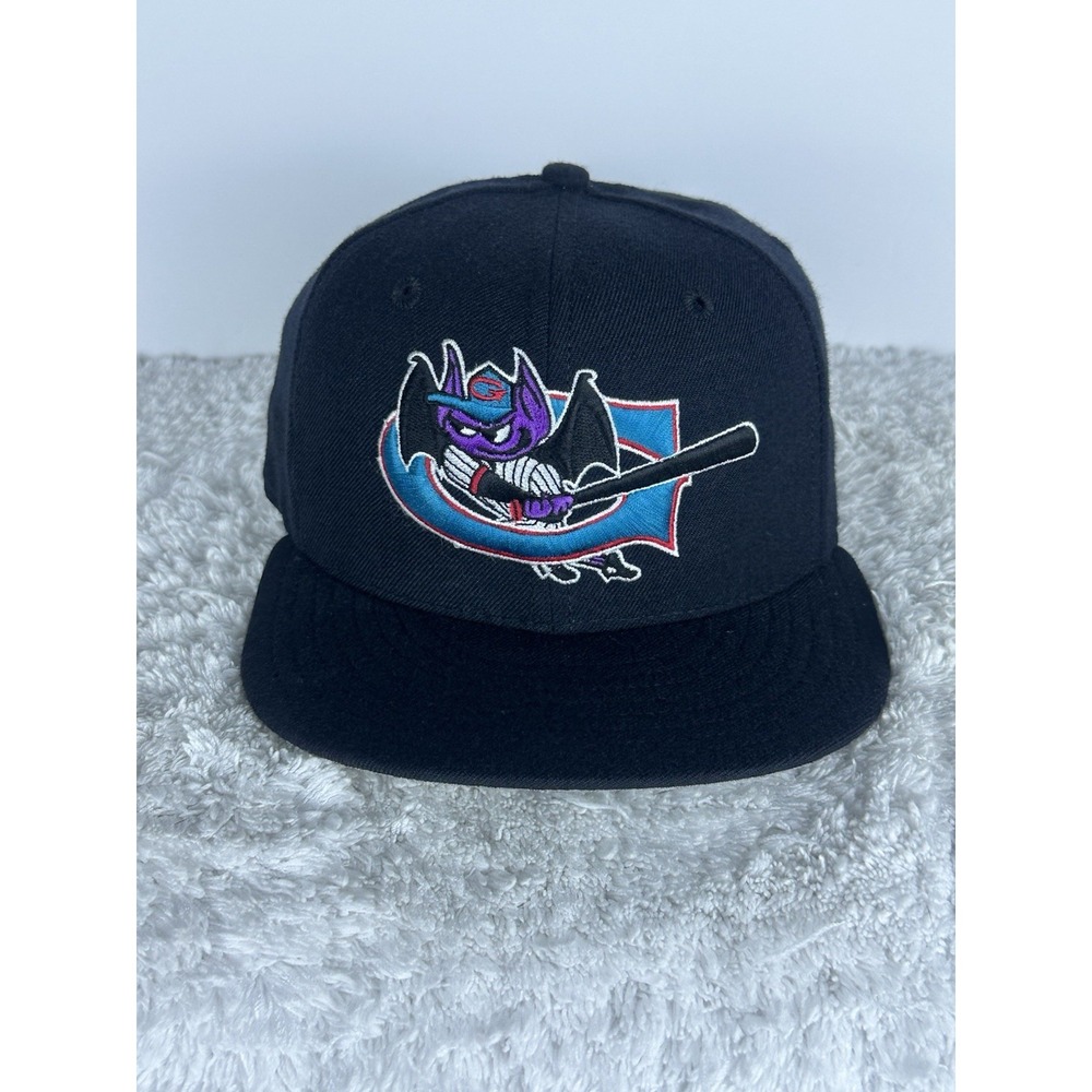 Vintage 90's Greensboro Bats MiLB New Era Fitted Hat Size 7 Deadstock NWOT Wool